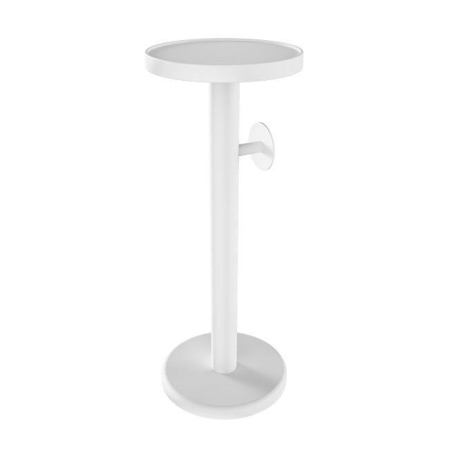 White Round Bath Table 634mm - Lisbon