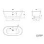 Matt Frappe Freestanding Double Ended Bath 1650 x 750mm - Lisbon