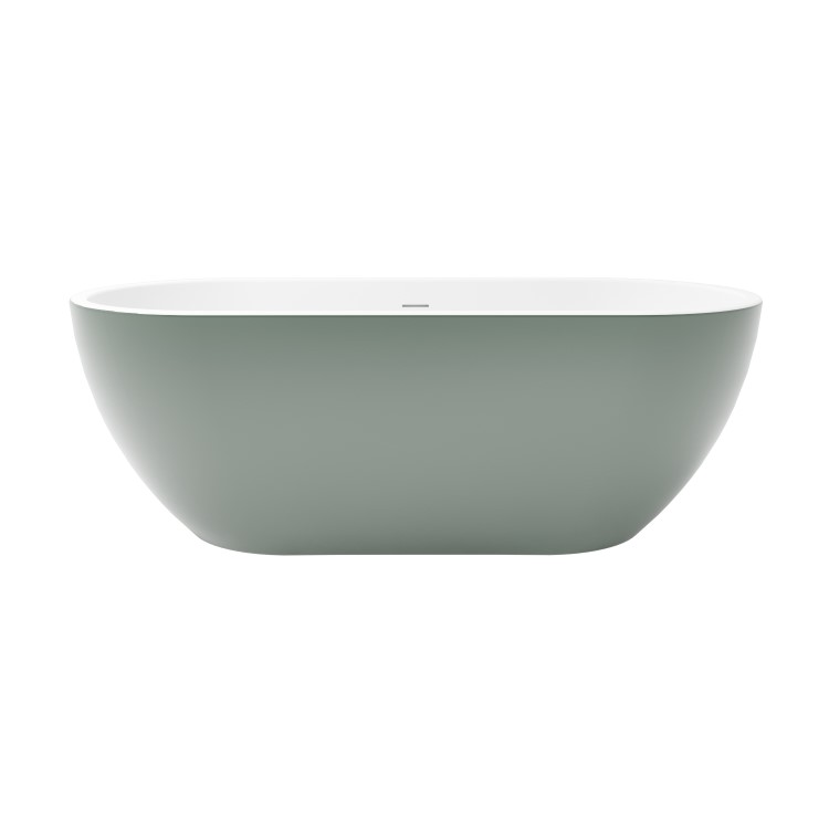 Green Freestanding Double Ended Bath 1650 x 750mm - Lisbon