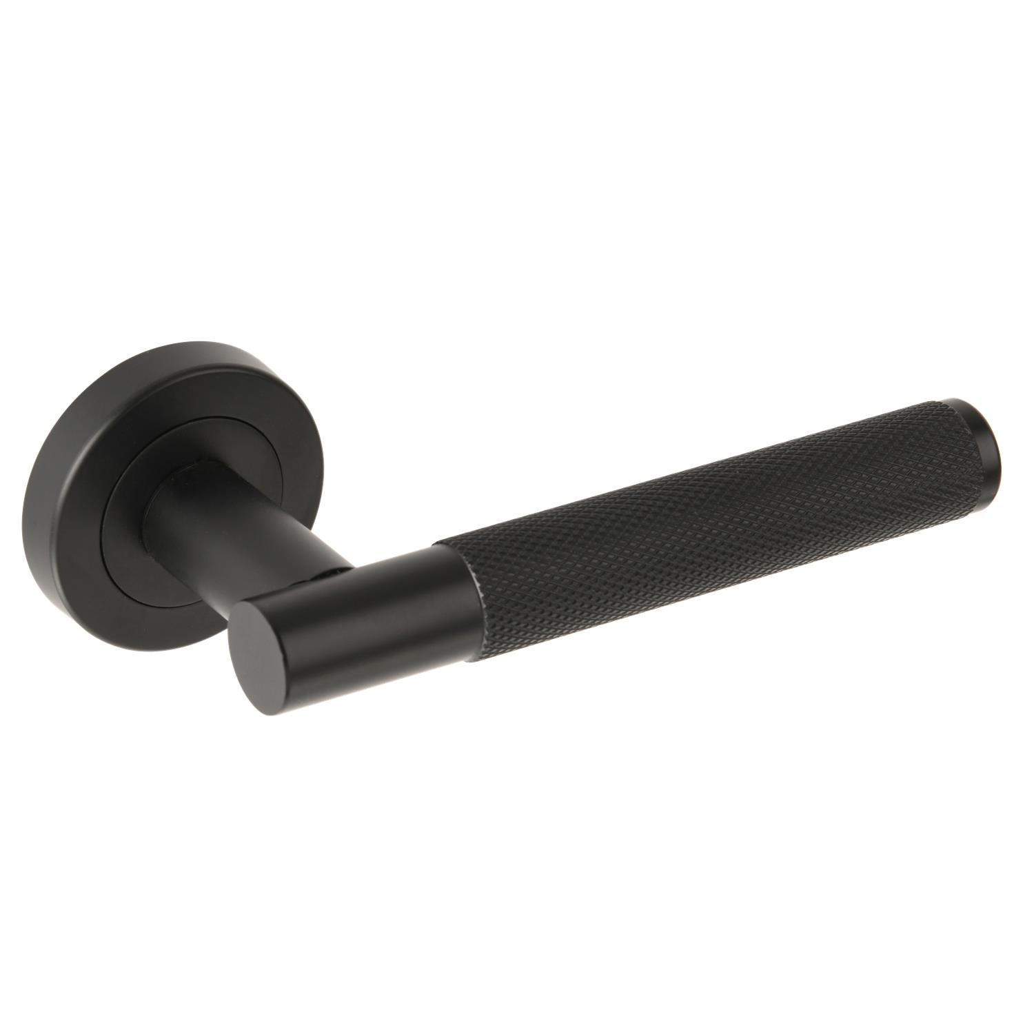 Internal Matt Bathroom Lever Door Handle Lock Latch Hinges Pack 75mm Latch Livenza