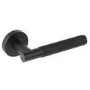 Internal Matt Black Lever Fire Door Handle with Latch and Hinges Pack - 75mm Latch - Livenza - XL Joinery