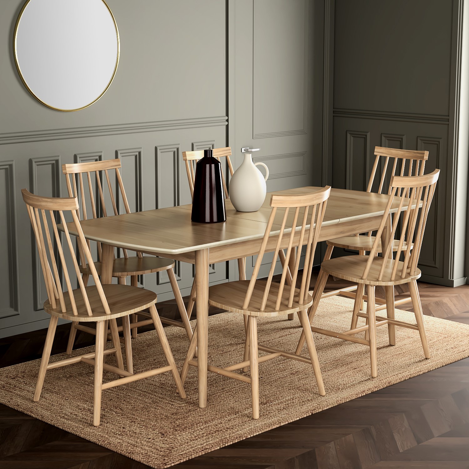 8 Seater Extendable Dining Table In Oak, 8 Seat Dining Room Table