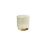 GRADE A1 - Leo Small Faux Sheepskin Round Stool in Natural Cream