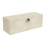 GRADE A2 - Leo Faux Sheepskin Storage Blanket Box in Natural Cream