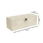 GRADE A2 - Leo Faux Sheepskin Storage Blanket Box in Natural Cream
