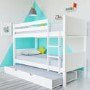 GRADE A1 - Luca Kids Bunk Bed with Pull Out Trundle in White