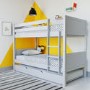 Grey Wooden Detachable Bunk Bed with Trundle - Luca