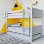 ONLY OPENED - Luca Bunk Bed with Trundle in Pale Grey