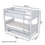 GRADE A1 - Luca Kids Bunk Bed with Pull Out Trundle in Pale Grey