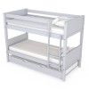 Grey Wooden Detachable Bunk Bed with Trundle - Luca