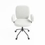 Cream Boucle Swivel Office Chair with Arms - Lulu