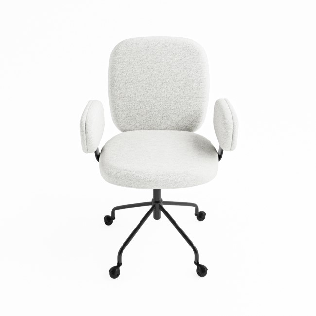 GRADE A1 - Cream Boucle Office Chair - Lulu