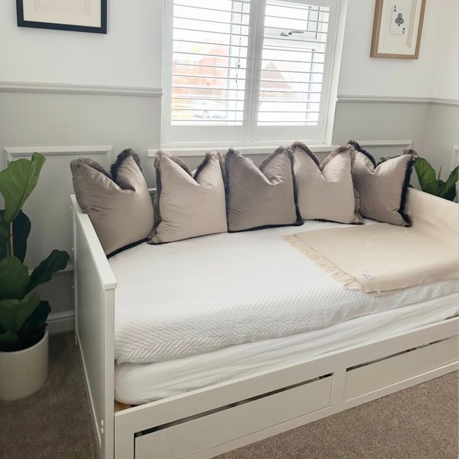 Double Wooden Day Bed with Trundle and Storage in White - Lincoln