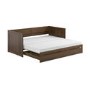 Double Wooden Day Bed with Trundle and Storage in Walnut - Lincoln