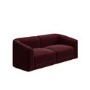 Burgundy Velvet Modular 3-Seater Sofa - Laine  