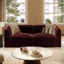 Burgundy Velvet Modular 3-Seater Sofa - Laine  