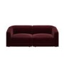 Burgundy Velvet Modular 3-Seater Sofa - Laine  