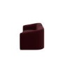 Burgundy Velvet Modular 3-Seater Sofa - Laine  