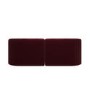 Burgundy Velvet Modular 3-Seater Sofa - Laine  