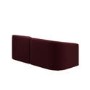 Burgundy Velvet Modular 3-Seater Sofa - Laine  