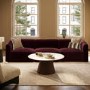 Burgundy Velvet Modular 4-Seater Sofa - Laine  