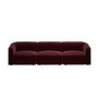 Burgundy Velvet Modular 4-Seater Sofa - Laine  