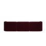 Burgundy Velvet Modular 4-Seater Sofa - Laine  