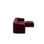Large Burgundy Velvet Modular 4-Seater Chaise Corner Sofa - Laine 
