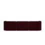 GRADE A1 - Large Burgundy Velvet Curved Modular 4 Seater Chaise Corner Sofa - Laine