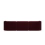 Large Burgundy Velvet Modular 4-Seater Chaise Corner Sofa - Laine 