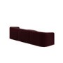 Large Burgundy Velvet Modular 4-Seater Chaise Corner Sofa - Laine 
