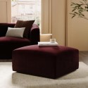 LNE005 Burgundy Velvet Footstool - Laine 