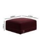 Burgundy Velvet Footstool - Laine 