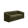 Moss Green Velvet Modular 3-Seater Sofa - Laine 