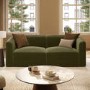 Moss Green Velvet Modular 3-Seater Sofa - Laine 