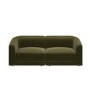 Moss Green Velvet Modular 3-Seater Sofa - Laine 