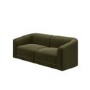 Moss Green Velvet Modular 3-Seater Sofa - Laine 