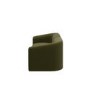 Moss Green Velvet Modular 3-Seater Sofa - Laine 