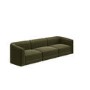 Moss Green Velvet Modular 4-Seater Sofa - Laine 