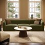 Moss Green Velvet Modular 4-Seater Sofa - Laine 