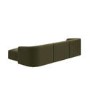 ONLY OPENED - Large Olive Green Velvet Curved Modular 4 Seater Chaise Corner Sofa - Laine