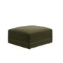 Moss Green Velvet Footstool - Laine