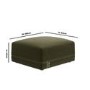 Moss Green Velvet Footstool - Laine