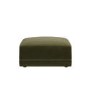 Moss Green Velvet Footstool - Laine
