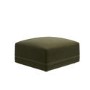 Moss Green Velvet Footstool - Laine