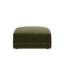 Moss Green Velvet Footstool - Laine