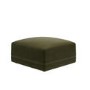 Moss Green Velvet Footstool - Laine