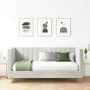 GRADE A1 - Light Grey Velvet Single Day Bed with Scandi Styling - Lennox