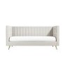 GRADE A1 - Light Grey Velvet Single Day Bed with Scandi Styling - Lennox