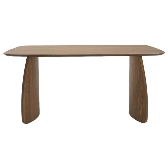 Walnut Curved Leg Dining Table - Seats 4 - 6 - Leona